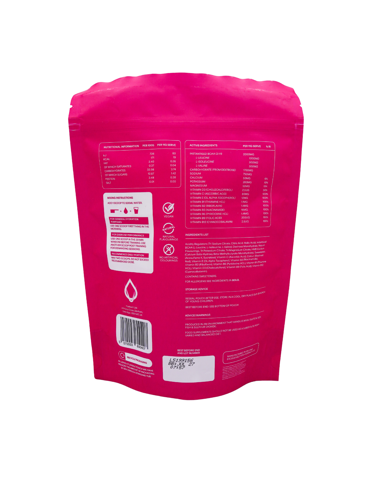 Hydravit Berry Burst Electrolyte Drink – 30 Servings