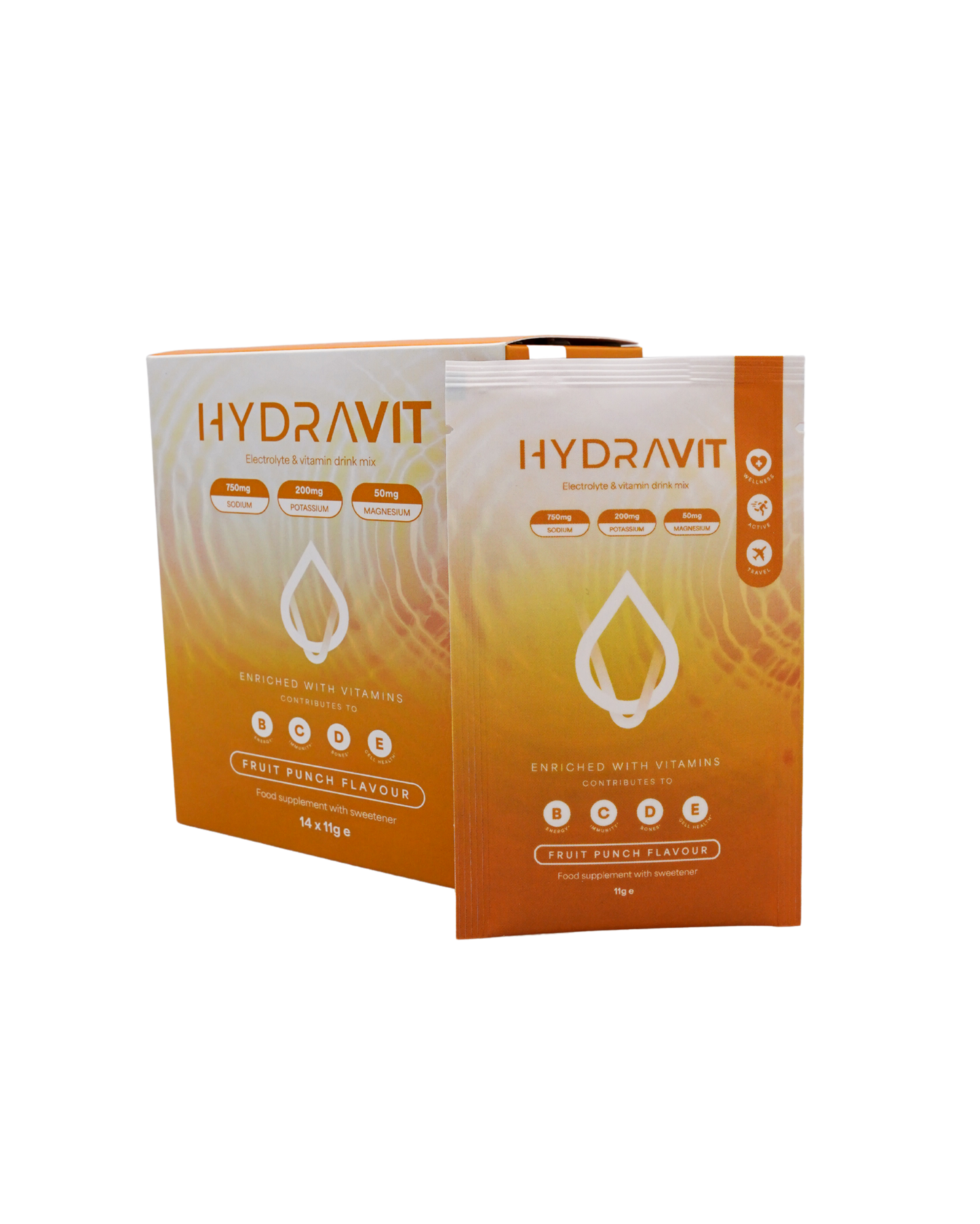 Fruit Punch Hydravit Single Serving Sachets (14 servings)