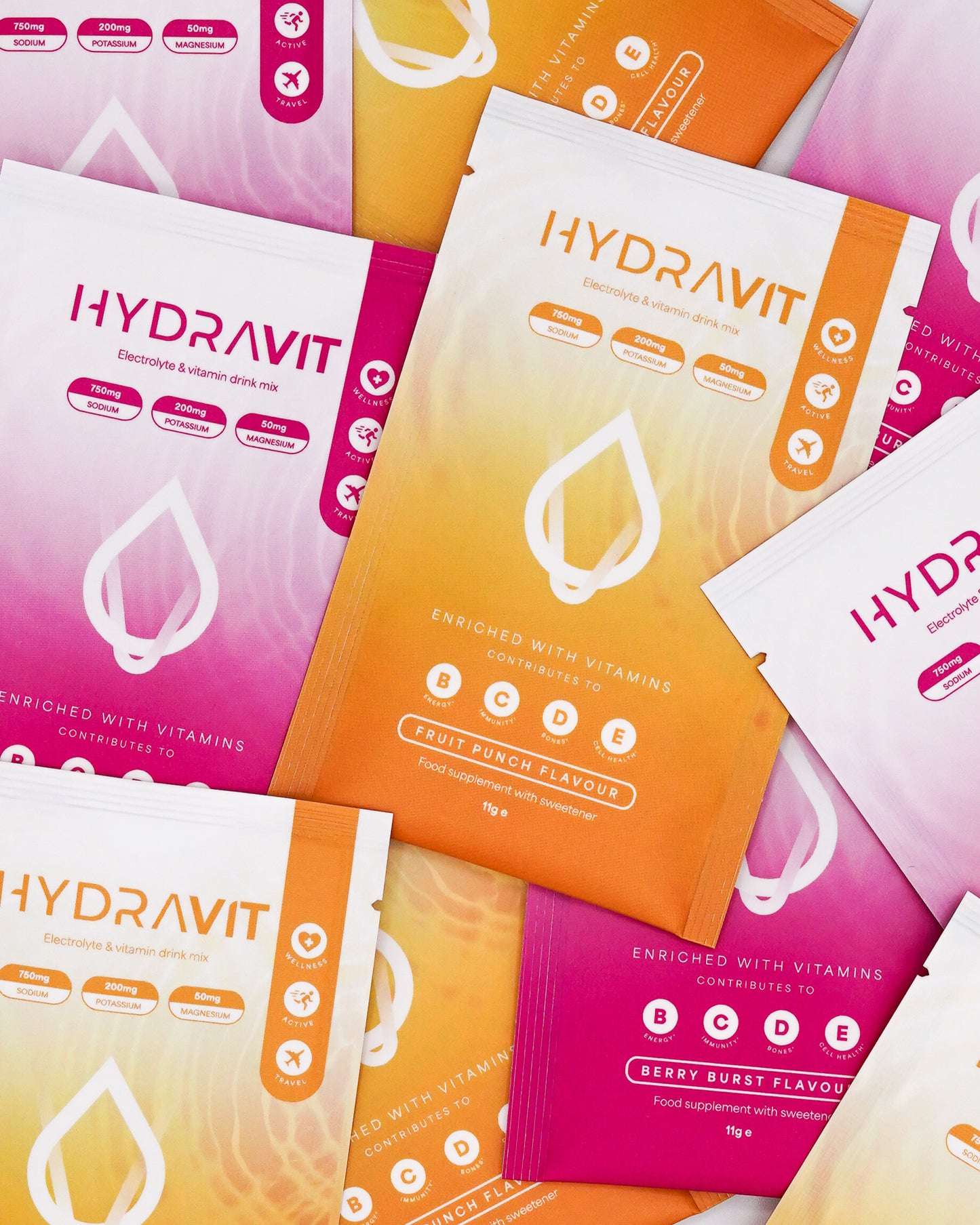Fruit Punch Hydravit Single Serving Sachets (14 servings)